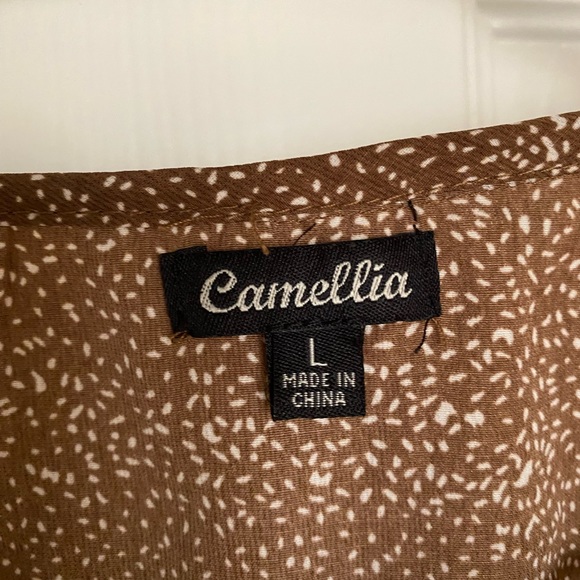 Brown Crop Blouse - Picture 4 of 6